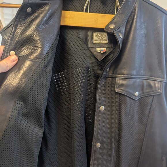 Premium Vintage Black Leather Motorcycle Jacket from Biker's Choice - Picture 2 of 4